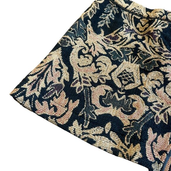 Free People Winter Warrior Brocade Mini Skirt Gold Black Thick Fabric Size 6 - Picture 6 of 12